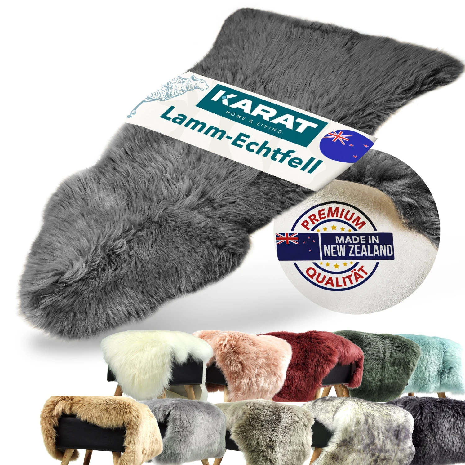 Schaffell Audrey | Zertifizierte Premium-Qualität | Individuell Einsetzbar | In Verschiedenen Farben 9 Schaffell Audrey | Zertifizierte Premium-Qualität | Individuell Einsetzbar | In Verschiedenen Farben – Bild 7