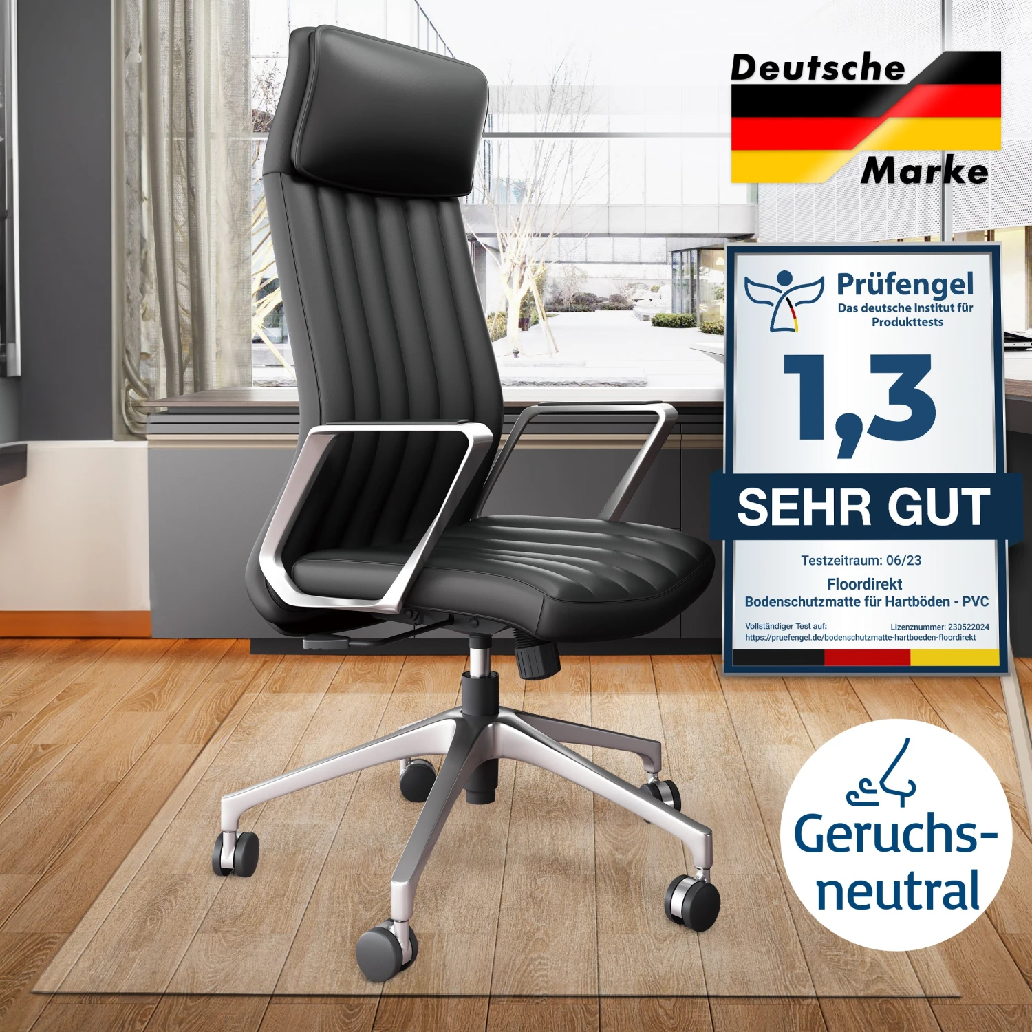 Bodenschutzmatte Für Hartböden | Neo Plus | Transparent 4 Bodenschutzmatte Für Hartböden | Neo Plus | Transparent – Bild 2