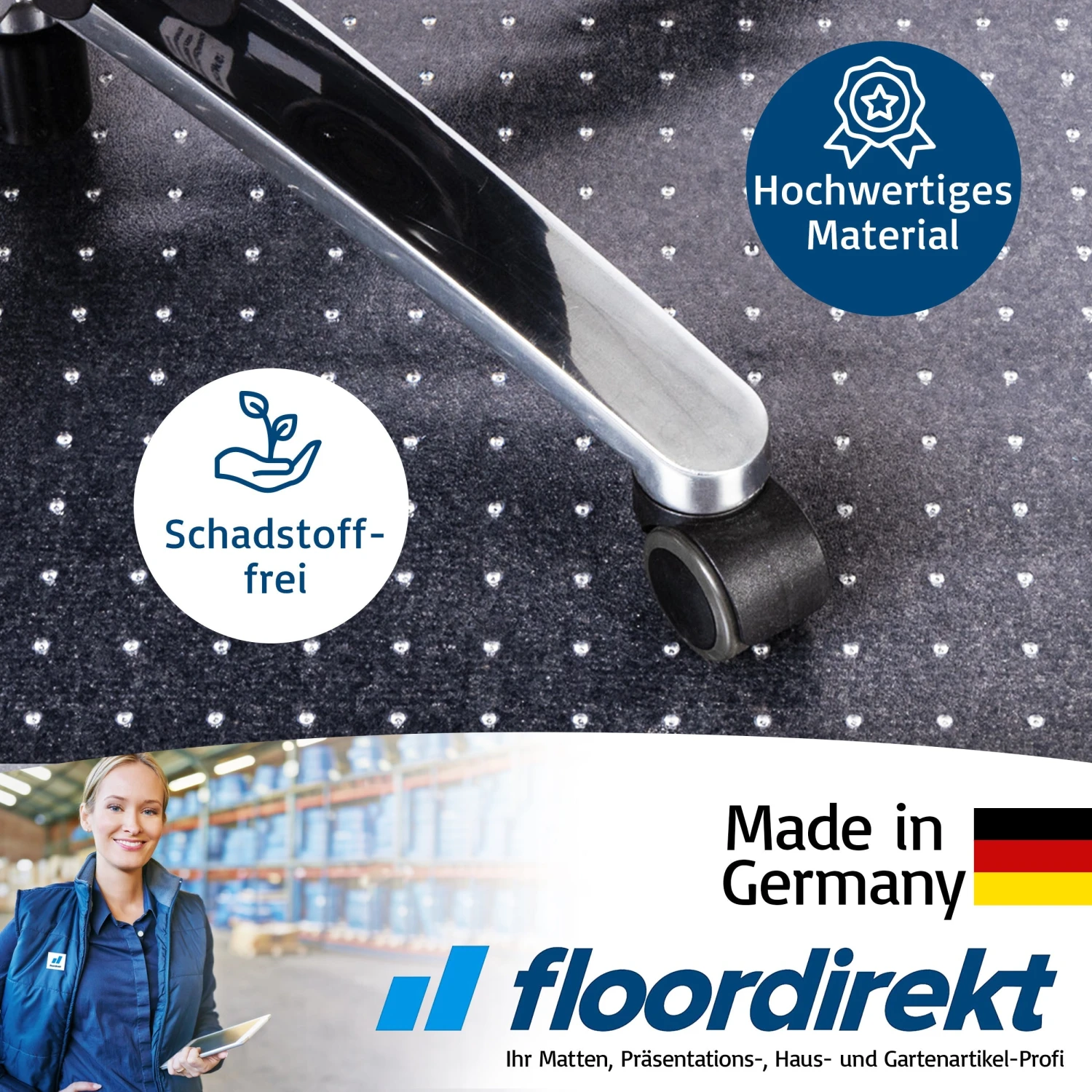 Teppich-Bodenschutzmatte | Protect | Transparent | PVC 5 Teppich-Bodenschutzmatte | Protect | Transparent | PVC – Bild 3