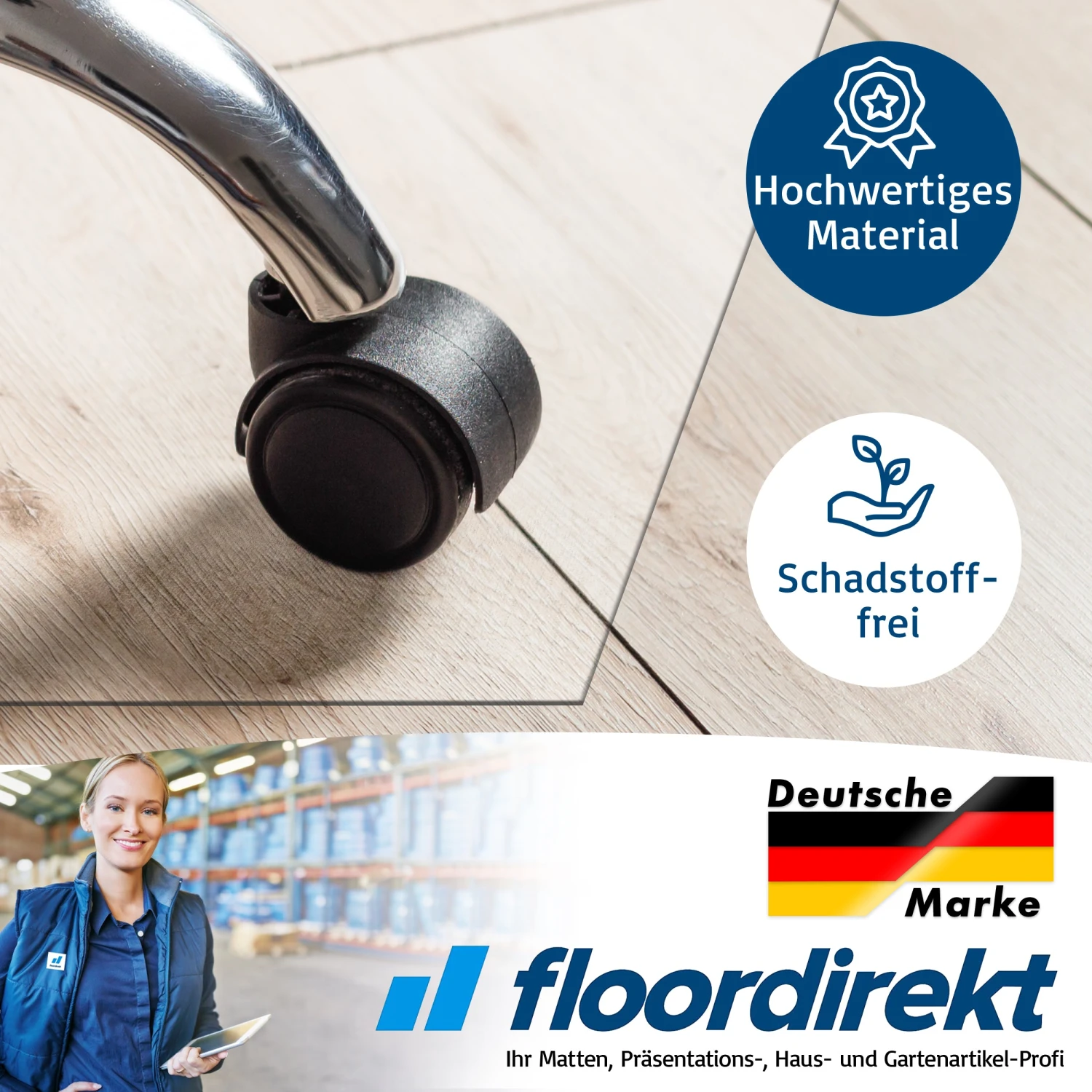 Bodenschutzmatte Für Hartböden | Neo Plus | Transparent 6 Bodenschutzmatte Für Hartböden | Neo Plus | Transparent – Bild 4