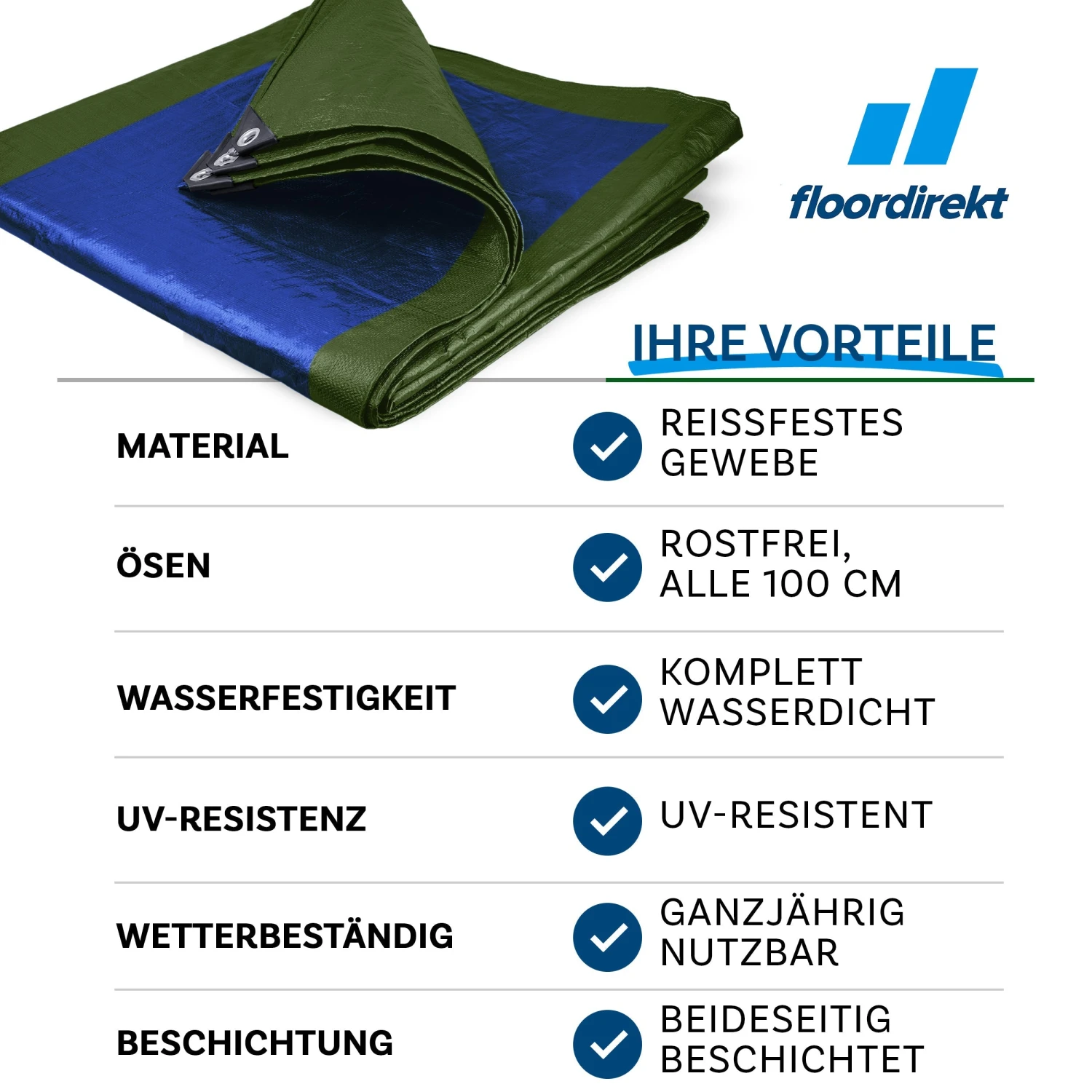 Abdeckplane | Extra Reißfest | Multifunktionale Abdeckplane | 140 G/m² 6 Abdeckplane | Extra Reißfest | Multifunktionale Abdeckplane | 140 G/m² – Bild 4