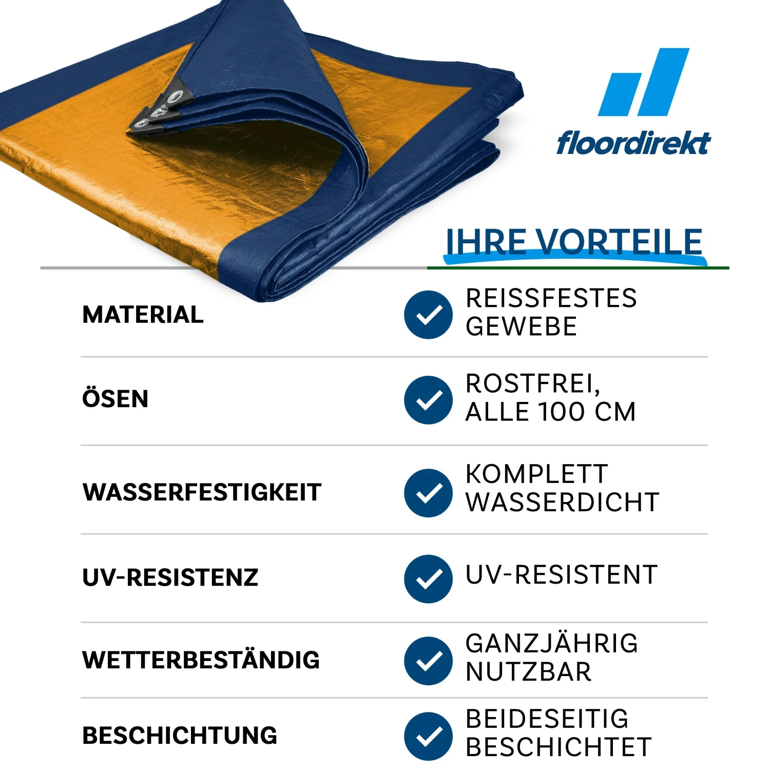 Abdeckplane | Extrem Reißfest | Schutzplane Für Jedes Wetter | 240 G/m² 6 Abdeckplane | Extrem Reißfest | Schutzplane Für Jedes Wetter | 240 G/m² – Bild 4