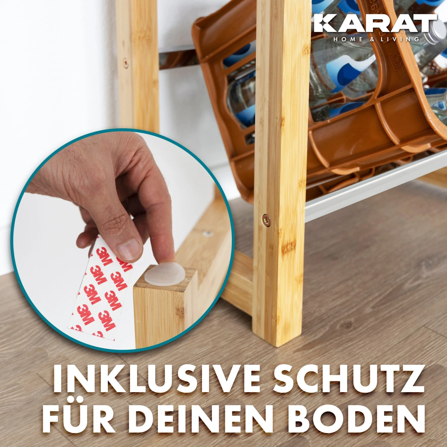 Bambus-Flaschenkastenständer | Flash | Robustes Lagerregal Für Büro, Küche, Garage Oder Flur | In 2 Größen Erhältlich 13 Bambus-Flaschenkastenständer | Flash | Robustes Lagerregal Für Büro, Küche, Garage Oder Flur | In 2 Größen Erhältlich – Bild 11