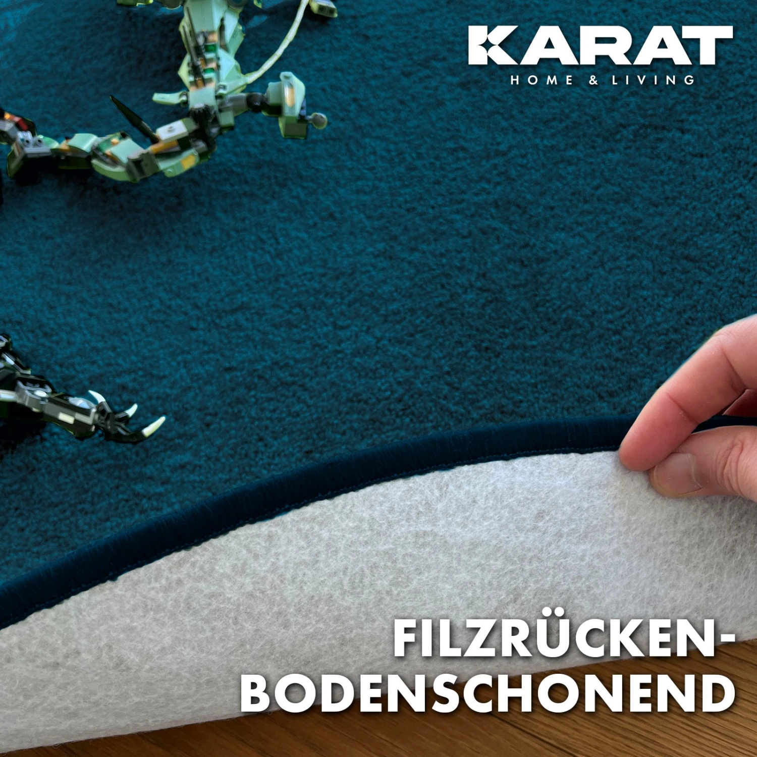 Kinderteppich | Crocodile | Rund | Für Mädchen Und Jungen | Einfarbig 13 Kinderteppich | Crocodile | Rund | Für Mädchen Und Jungen | Einfarbig – Bild 11