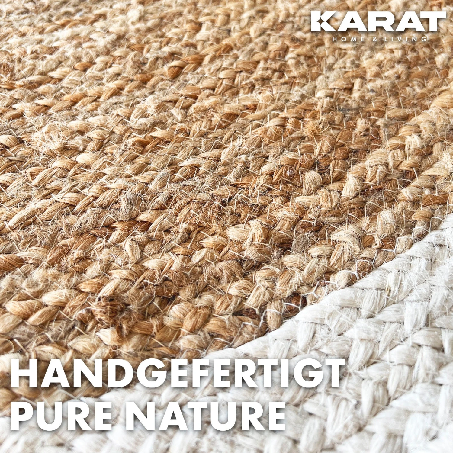 Jute-Teppich Delhi | Rund | Handgewebt | Aus Naturfasern | Verschiedene Größen 4 Jute-Teppich Delhi | Rund | Handgewebt | Aus Naturfasern | Verschiedene Größen – Bild 2