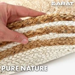 Jute-Teppich Delhi | Rund | Handgewebt | Aus Naturfasern | Verschiedene Größen 10 Jute-Teppich Delhi | Rund | Handgewebt | Aus Naturfasern | Verschiedene Größen -Floordirekt 12SisalTepiche Rund2.Delhi backsidecloseup 952f7254 52b5 4437 8e13 4c4c21df11c3