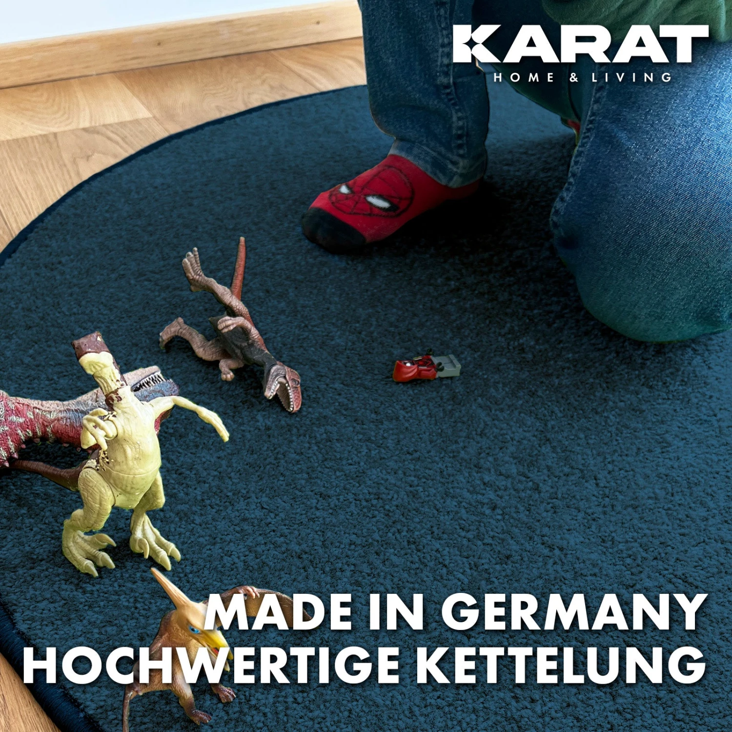 Kinderteppich | Crocodile | Rund | Für Mädchen Und Jungen | Einfarbig 15 Kinderteppich | Crocodile | Rund | Für Mädchen Und Jungen | Einfarbig – Bild 13