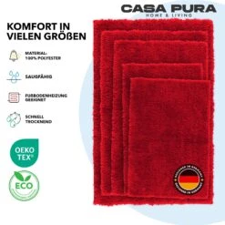 Badematten Sky | Badteppich In Eckig & Rund | Rutschhemmende Rückseite 33 Badematten Sky | Badteppich In Eckig & Rund | Rutschhemmende Rückseite -Floordirekt 13SKYbadematte Casapura7.vielengroessen rot