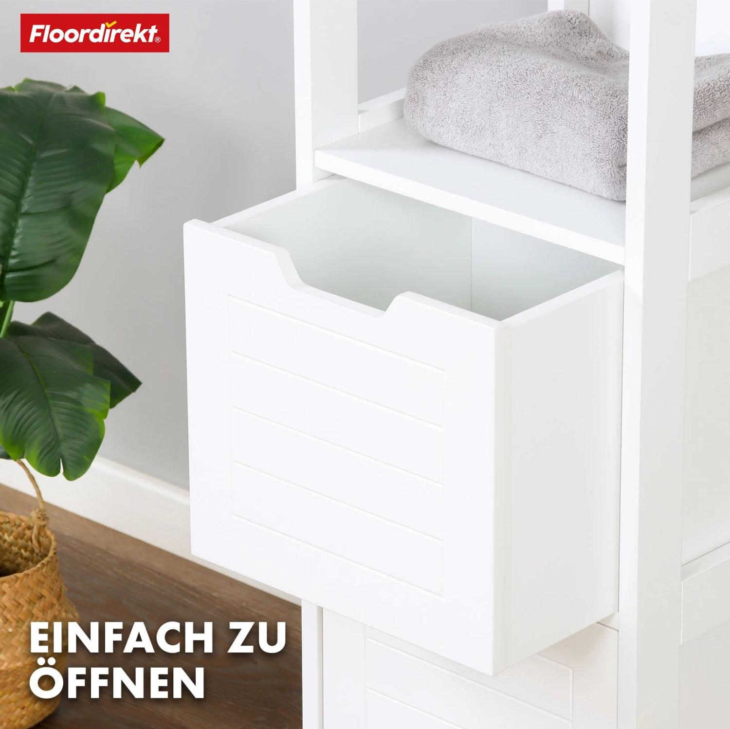 Badezimmerschrank | Idaho | Weißer Schrank Mit 5 Fächer | Kompaktes Design Für Optimalen Stauraum 5 Badezimmerschrank | Idaho | Weißer Schrank Mit 5 Fächer | Kompaktes Design Für Optimalen Stauraum – Bild 3