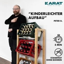 Bambus-Flaschenkastenständer | Flash | Robustes Lagerregal Für Büro, Küche, Garage Oder Flur | In 2 Größen Erhältlich 29 Bambus-Flaschenkastenständer | Flash | Robustes Lagerregal Für Büro, Küche, Garage Oder Flur | In 2 Größen Erhältlich -Floordirekt 14Flash bambus flaschenkastenstander 7.Testemonial