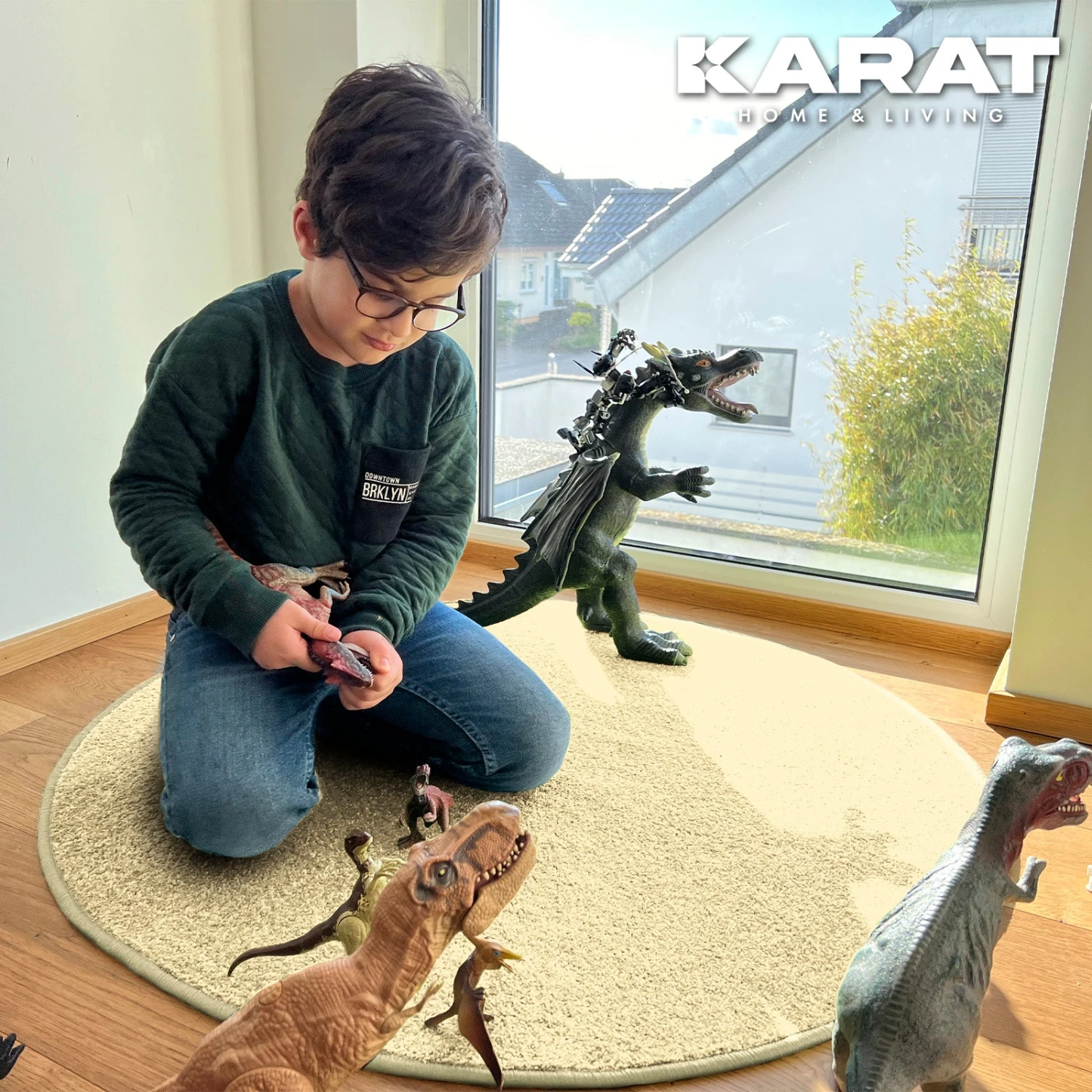 Kinderteppich | Crocodile | Rund | Für Mädchen Und Jungen | Einfarbig 17 Kinderteppich | Crocodile | Rund | Für Mädchen Und Jungen | Einfarbig – Bild 15