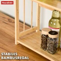 Bambus-Küchenregal | Alabama | Stilvoller Stauraum Für Gewürze Und Utensilien 11 Bambus-Küchenregal | Alabama | Stilvoller Stauraum Für Gewürze Und Utensilien -Floordirekt 16 24AlabamaBambusregal 3etagen 5.Alabama