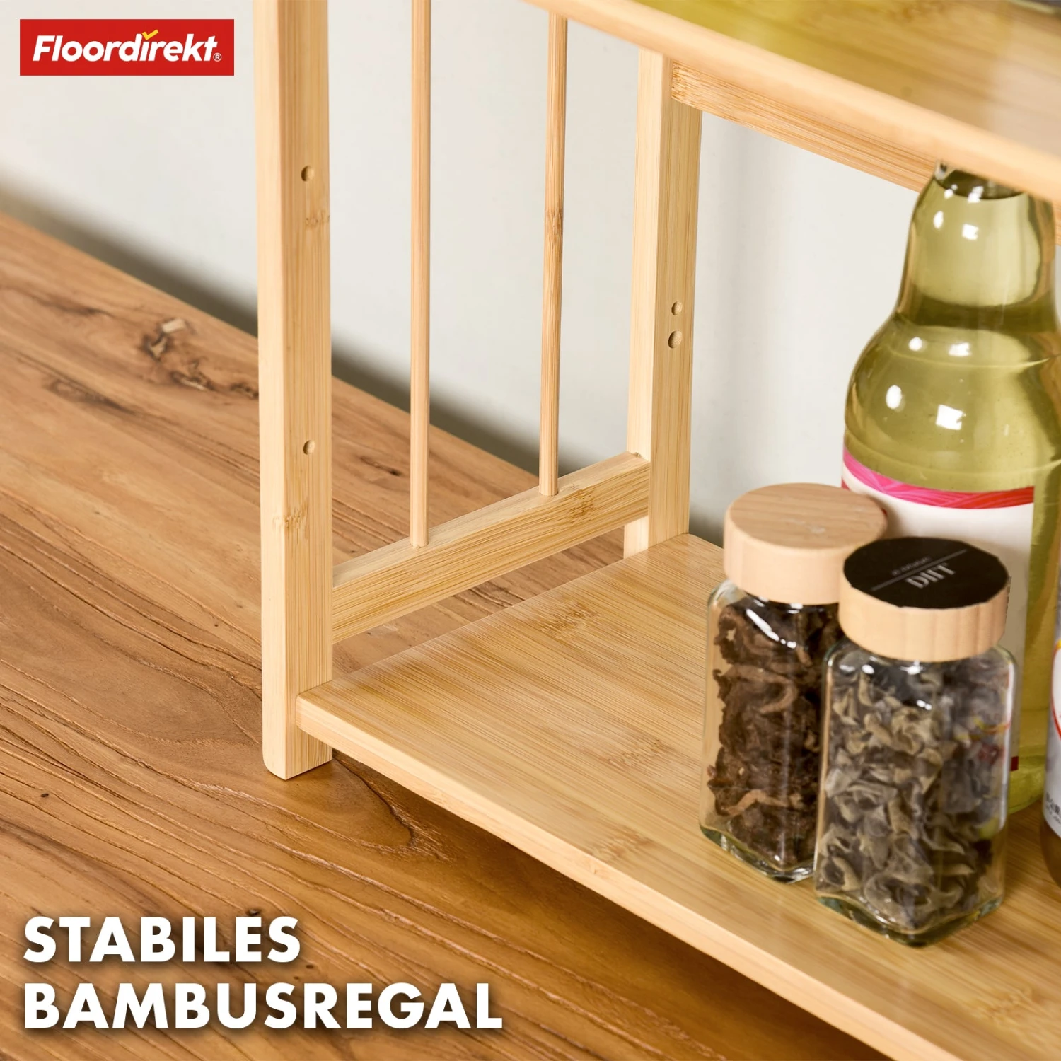 Bambus-Küchenregal | Alabama | Stilvoller Stauraum Für Gewürze Und Utensilien 5 Bambus-Küchenregal | Alabama | Stilvoller Stauraum Für Gewürze Und Utensilien – Bild 3