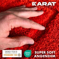 Badematte Atlantis | Reckteckig | Rutschhemmende Rückseite | In Verschiedenen Farben & Größen 37 Badematte Atlantis | Reckteckig | Rutschhemmende Rückseite | In Verschiedenen Farben & Größen -Floordirekt 16BadematteAtlantis 3.Hand Rot