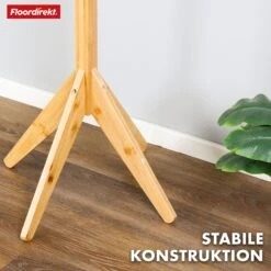 Bambus-Garderobenständer | Maryland | Elegantes Und Natürliches Design | 8 Haken Für Jacken, Taschen Und Mehr 11 Bambus-Garderobenständer | Maryland | Elegantes Und Natürliches Design | 8 Haken Für Jacken, Taschen Und Mehr -Floordirekt 17 24.5.Maryland