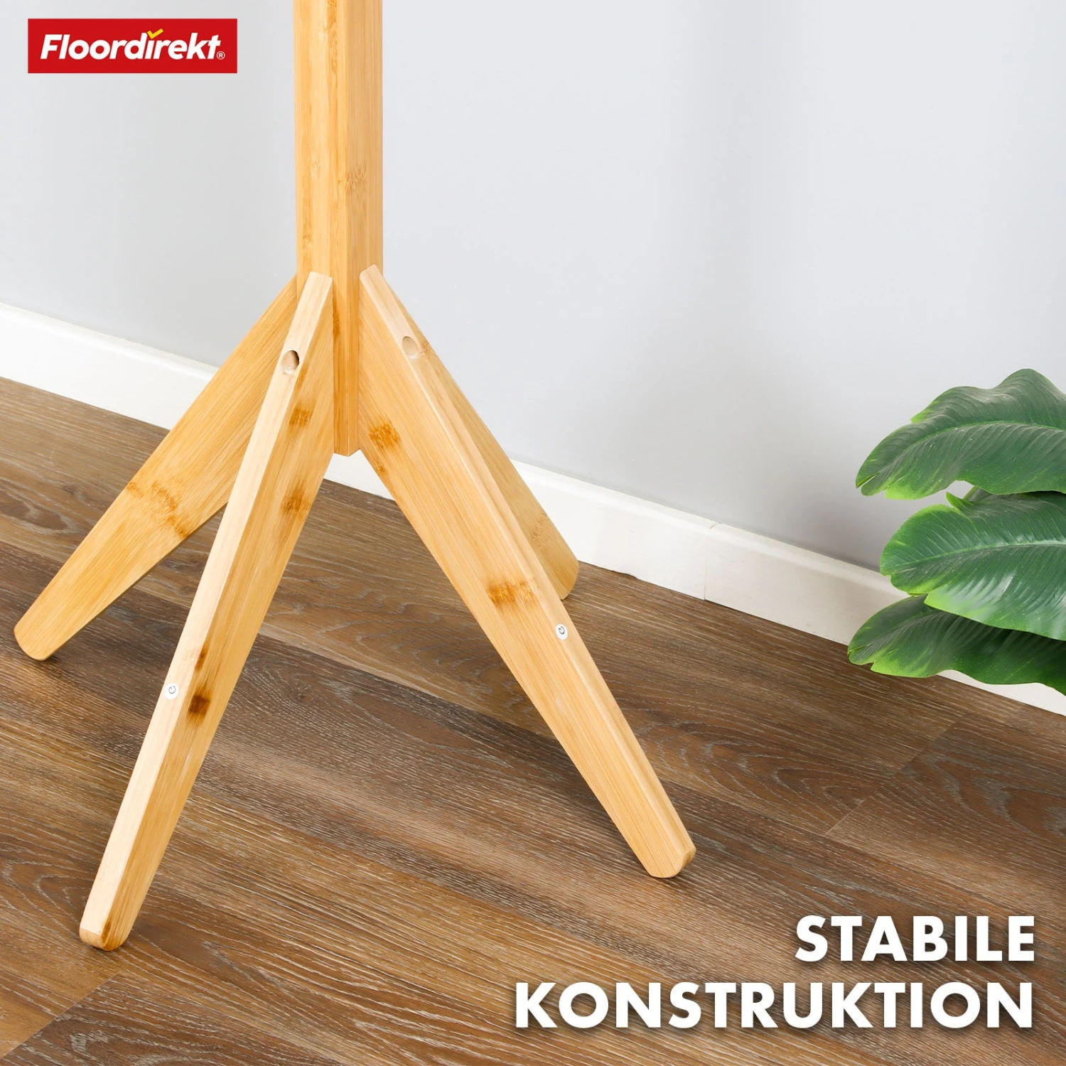 Bambus-Garderobenständer | Maryland | Elegantes Und Natürliches Design | 8 Haken Für Jacken, Taschen Und Mehr 5 Bambus-Garderobenständer | Maryland | Elegantes Und Natürliches Design | 8 Haken Für Jacken, Taschen Und Mehr – Bild 3