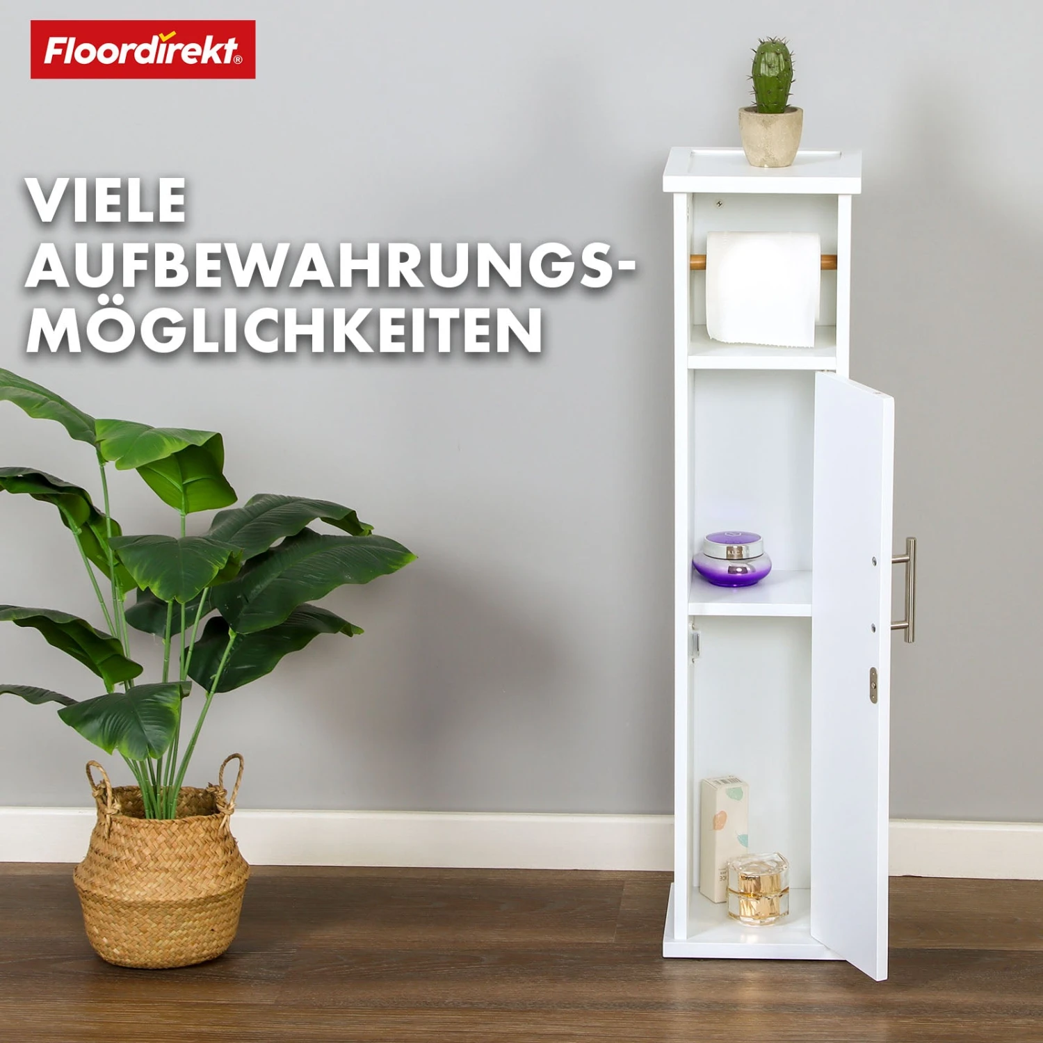 Badezimmerschrank | Wisconsin | Toilettenschrank Mit Praktischer Klopapierhalterung Für Kleine Räume 8 Badezimmerschrank | Wisconsin | Toilettenschrank Mit Praktischer Klopapierhalterung Für Kleine Räume – Bild 6