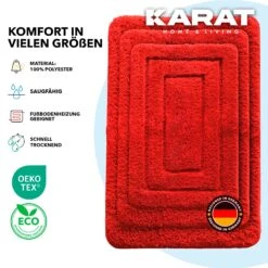 Badematte Atlantis | Reckteckig | Rutschhemmende Rückseite | In Verschiedenen Farben & Größen 40 Badematte Atlantis | Reckteckig | Rutschhemmende Rückseite | In Verschiedenen Farben & Größen -Floordirekt 19BadematteAtlantis 7.vielengroessen Rot 1
