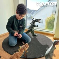 Kinderteppich | Crocodile | Rund | Für Mädchen Und Jungen | Einfarbig