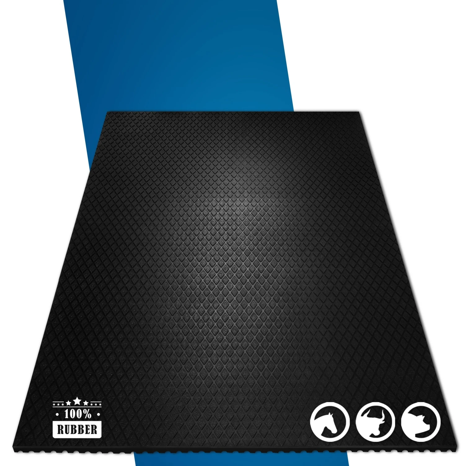 Stallmatte Aus Gummi | Diamond Top | Bodenmatte Für Tierhaltung | Rutschfest & Strapazierfähig | 180 X 120 Cm 4 Stallmatte Aus Gummi | Diamond Top | Bodenmatte Für Tierhaltung | Rutschfest & Strapazierfähig | 180 X 120 Cm – Bild 2