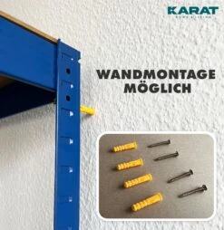 Schwerlastregal Lakota | 2er Set | Traglast Bis 875 Kg | Individuell Einsetzbar | Verschiedene Größen Und Farben 41 Schwerlastregal Lakota | 2er Set | Traglast Bis 875 Kg | Individuell Einsetzbar | Verschiedene Größen Und Farben -Floordirekt 20Schwerlastregal2erSet 7.wandmontage BLAU