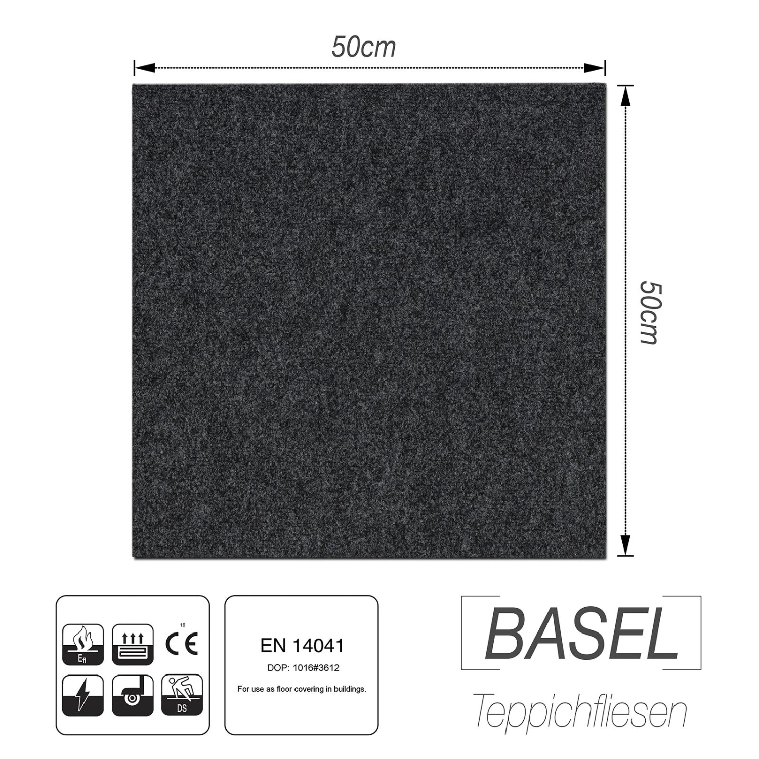 Teppichfliesen Basel | Selbstliegend | 50 X 50 Cm 9 Teppichfliesen Basel | Selbstliegend | 50 X 50 Cm – Bild 7