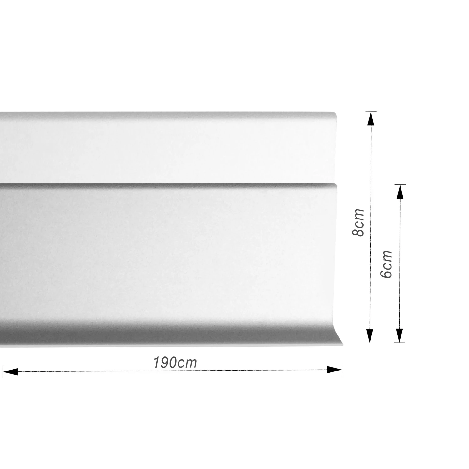 Sockelleiste Aluminium | KWS 608 | 80 Mm | Länge: 1,90 M 5 Sockelleiste Aluminium | KWS 608 | 80 Mm | Länge: 1,90 M – Bild 3