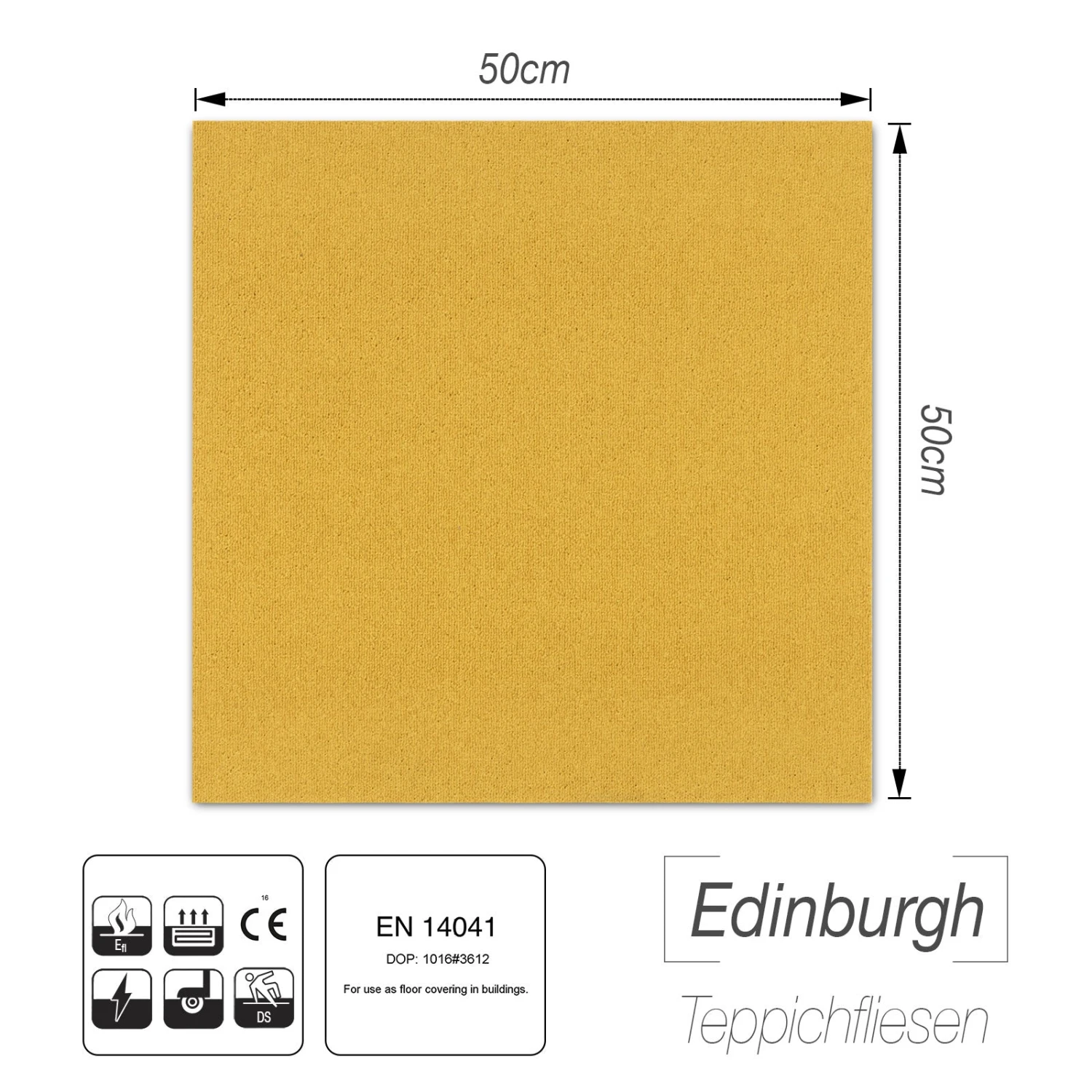 Nylon Teppichfliesen Edinburgh | 50 X 50 Cm | Selbstliegend 22 Nylon Teppichfliesen Edinburgh | 50 X 50 Cm | Selbstliegend – Bild 20