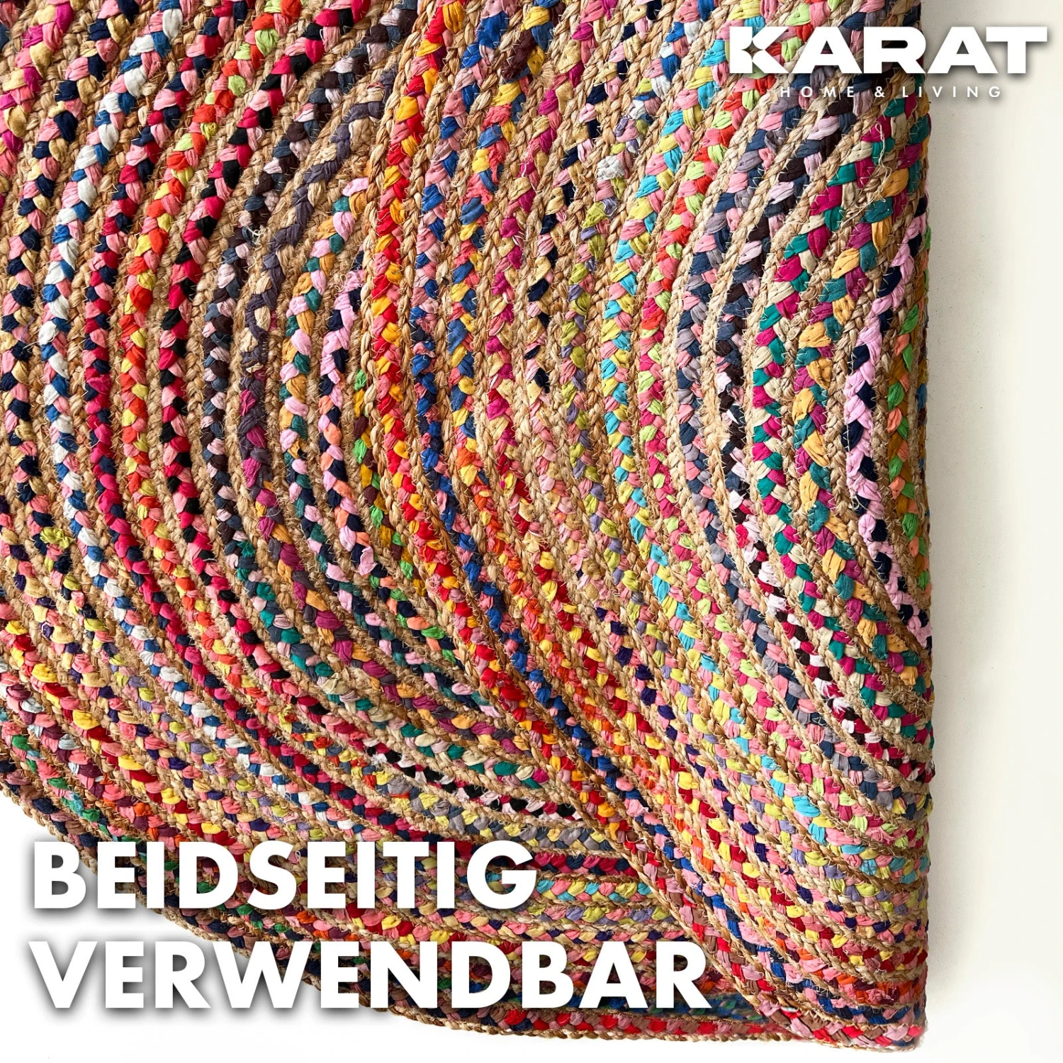 Jute-Teppich Pune | Rund | Handgewebt | Aus Naturfasern | Verschiedene Größen 7 Jute-Teppich Pune | Rund | Handgewebt | Aus Naturfasern | Verschiedene Größen – Bild 5