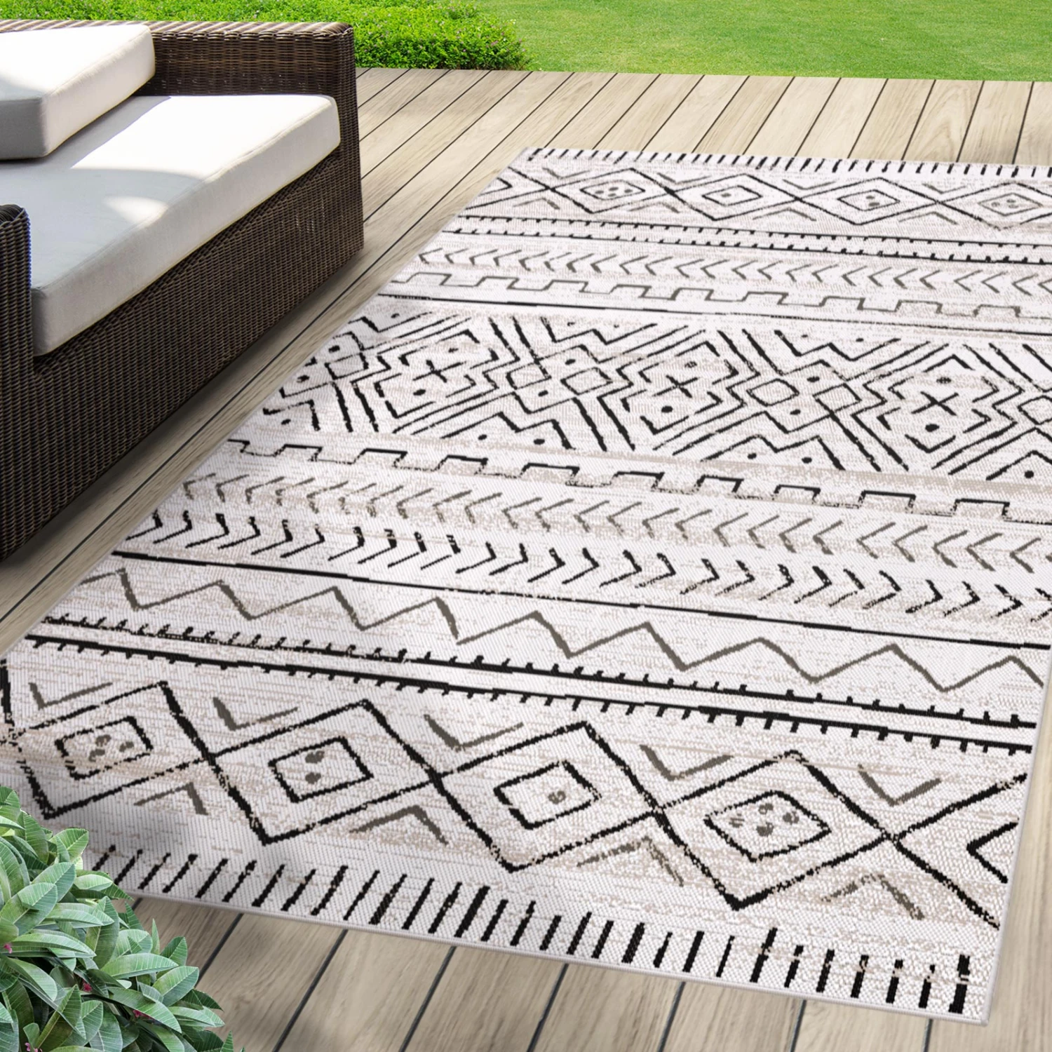 Karat Outdoorteppich | Aztec | 2 Farben 9 Karat Outdoorteppich | Aztec | 2 Farben – Bild 7