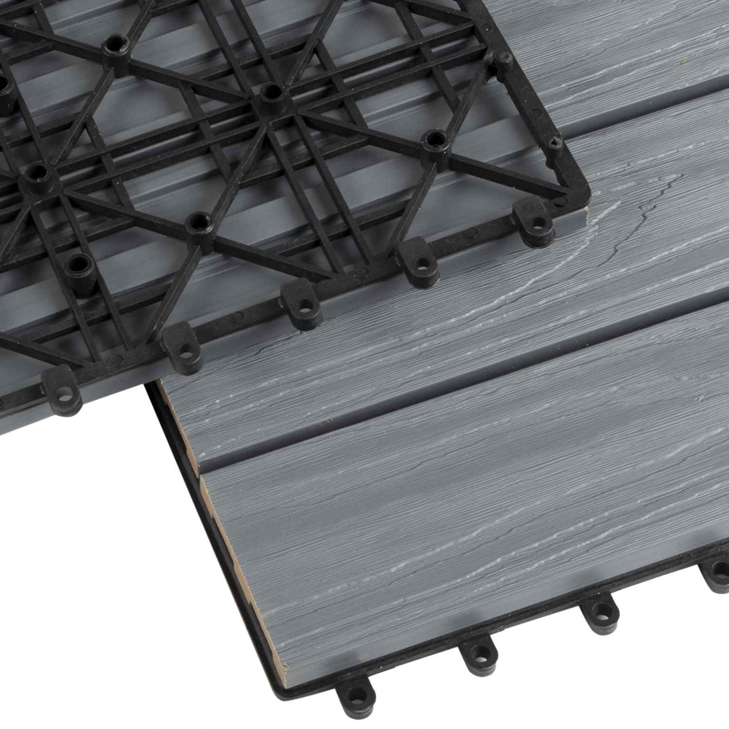 WPC-Terrassenfliese | Classic | Grau | 30 X 30 Cm 8 WPC-Terrassenfliese | Classic | Grau | 30 X 30 Cm – Bild 6