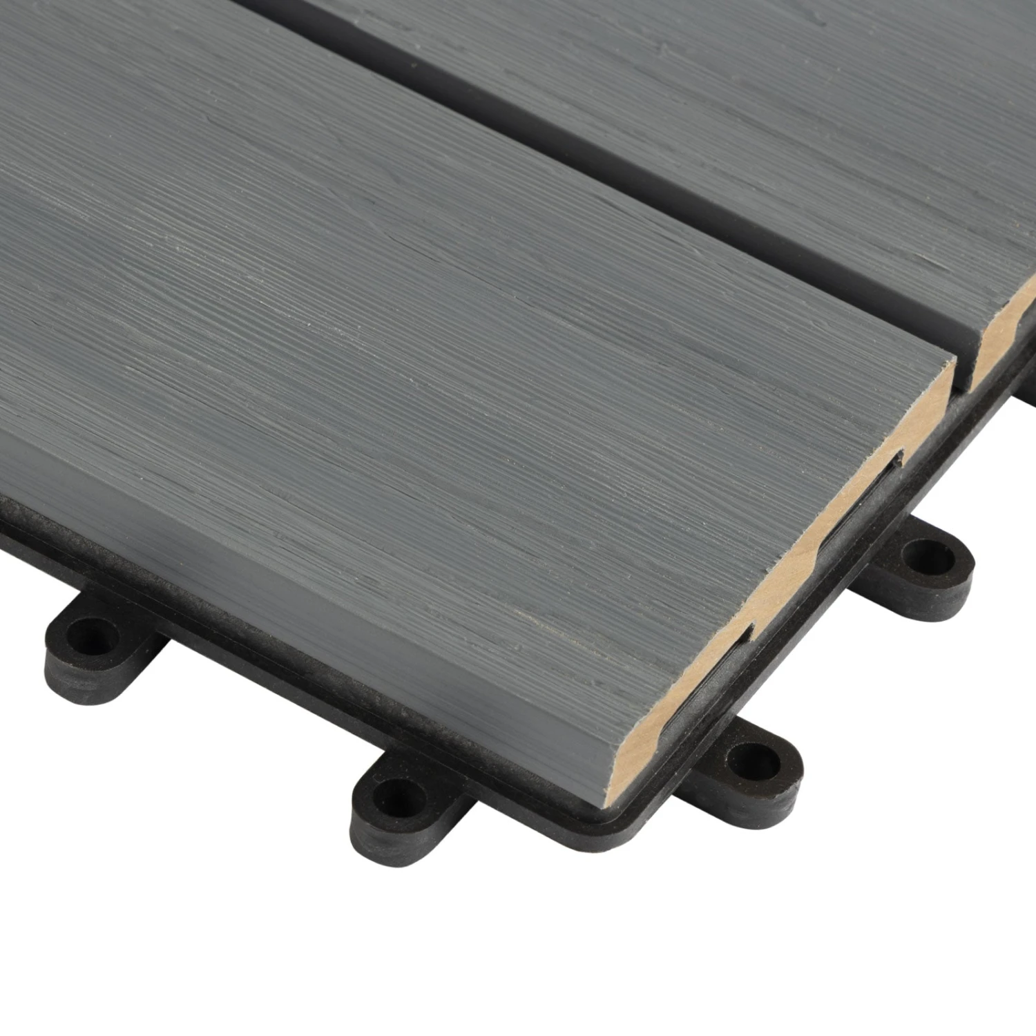 WPC-Terrassenfliese | Classic | Grau | 30 X 30 Cm 7 WPC-Terrassenfliese | Classic | Grau | 30 X 30 Cm – Bild 5