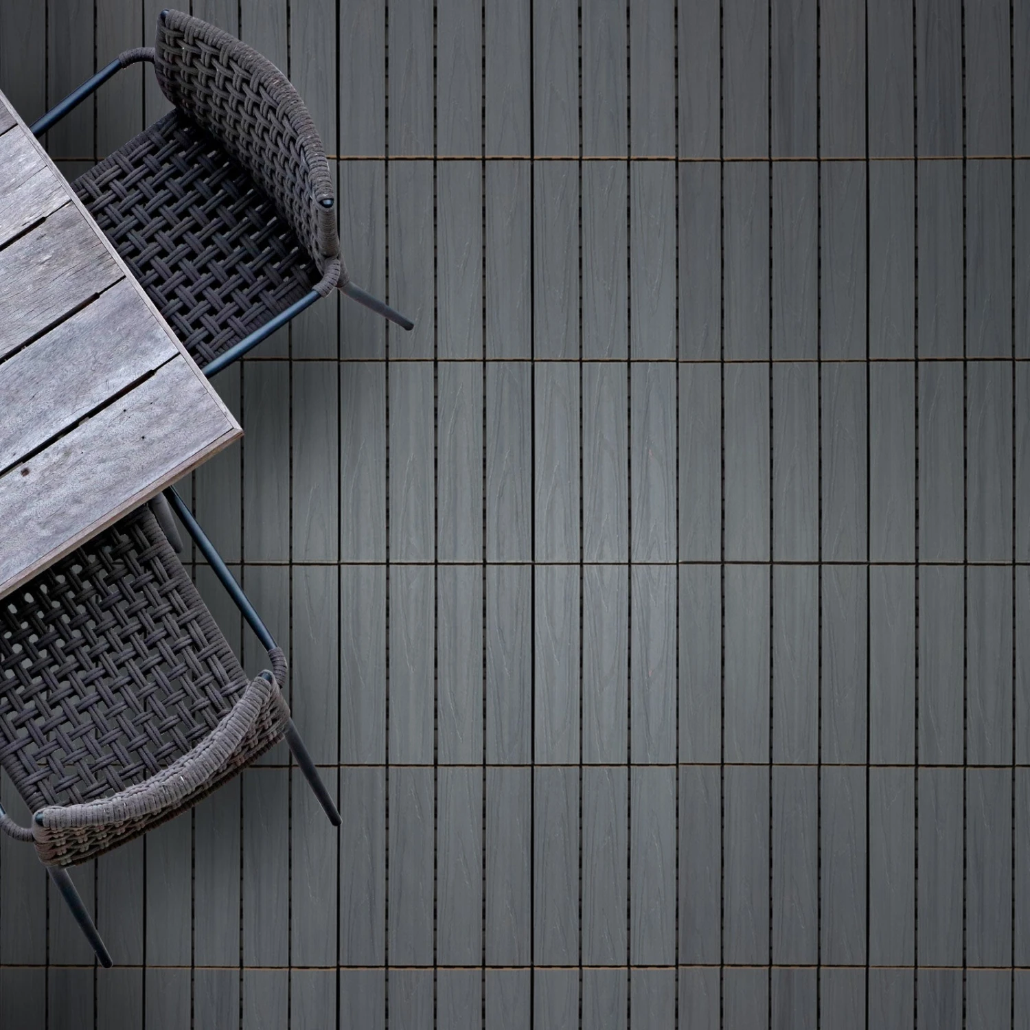 WPC-Terrassenfliese | Classic | Grau | 30 X 30 Cm 12 WPC-Terrassenfliese | Classic | Grau | 30 X 30 Cm – Bild 10