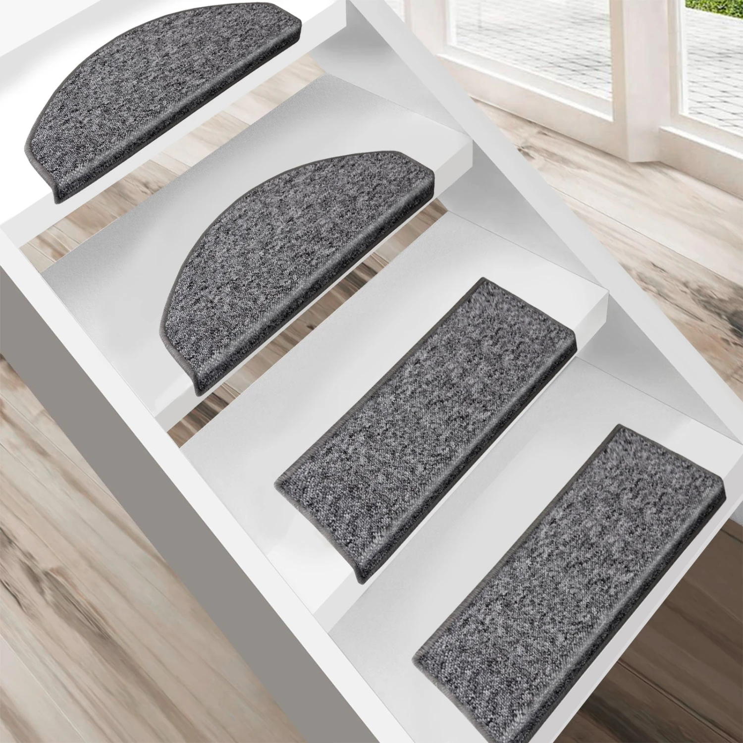 Stufenmatte Turbo | Grau | Halbrund Oder Eckig | Rutschfest 3 Stufenmatte Turbo | Grau | Halbrund Oder Eckig | Rutschfest