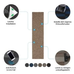Teppichplanke | Nevada | 25 X 100 Cm | Selbstliegender Bodenbelag -Floordirekt 27971 Navada Plank 93 braun 02 1500x1500 3758c21e 1bb3 4ea8 96fa 5b2651febbc2