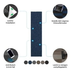 Teppichplanke | Nevada | 25 X 100 Cm | Selbstliegender Bodenbelag -Floordirekt 27989 Nevada Planken 84 Blau 6 1500x1500 0975a39e d516 4d9d b540 2adf719fa303