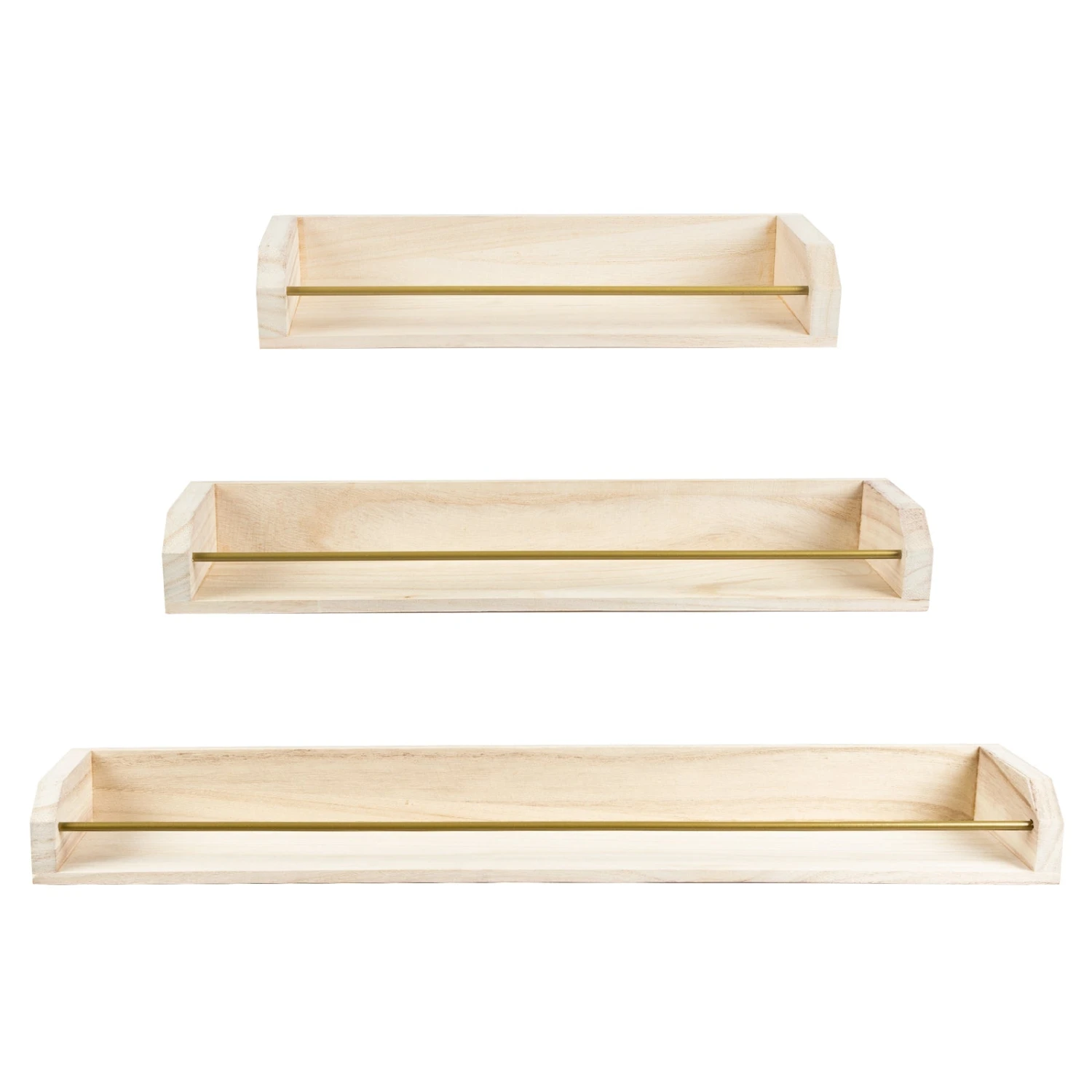 Wandregal Ekby | 3-teilig | Natur/Gold 4 Wandregal Ekby | 3-teilig | Natur/Gold – Bild 2