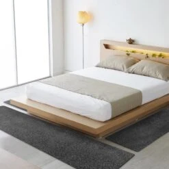 Velours-Bettumrandung | Lyon | Melierter Flor | 3-teilig