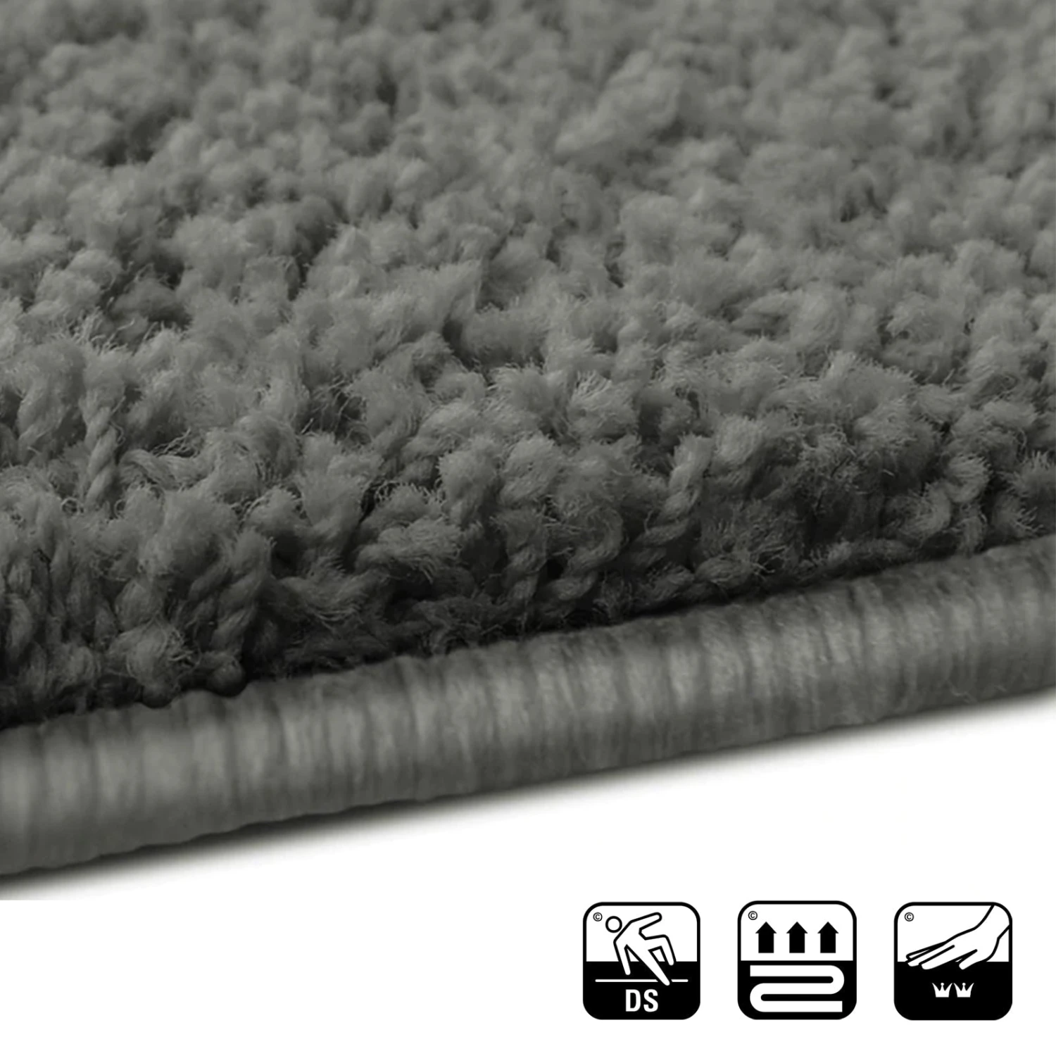 Shaggy-Bettumrandung | Barcelona | 3er-Set | Teppichbrücke Mit Action-Back-Rücken 5 Shaggy-Bettumrandung | Barcelona | 3er-Set | Teppichbrücke Mit Action-Back-Rücken – Bild 3