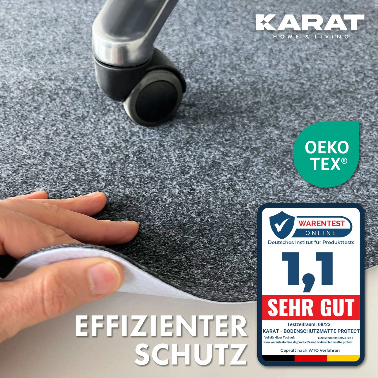 Bodenschutzmatte Viking | Bürostuhlunterlage Aus Polyester | Für Hartböden 4 Bodenschutzmatte Viking | Bürostuhlunterlage Aus Polyester | Für Hartböden – Bild 2