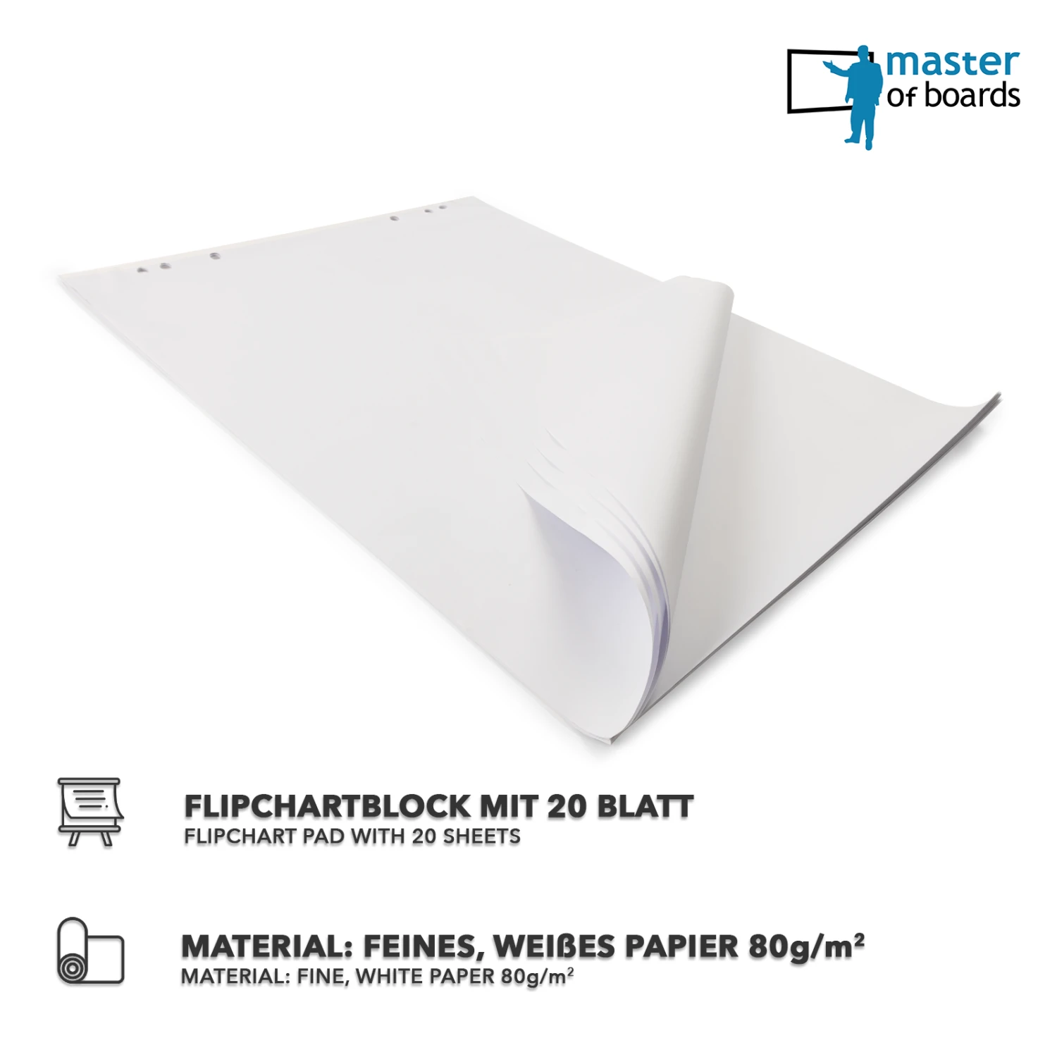 Flipchart Zubehör-Set | Master Of Boards | Grundausstattung Für Flipcharts | Mit Block, Markern & Magneten 6 Flipchart Zubehör-Set | Master Of Boards | Grundausstattung Für Flipcharts | Mit Block, Markern & Magneten – Bild 4