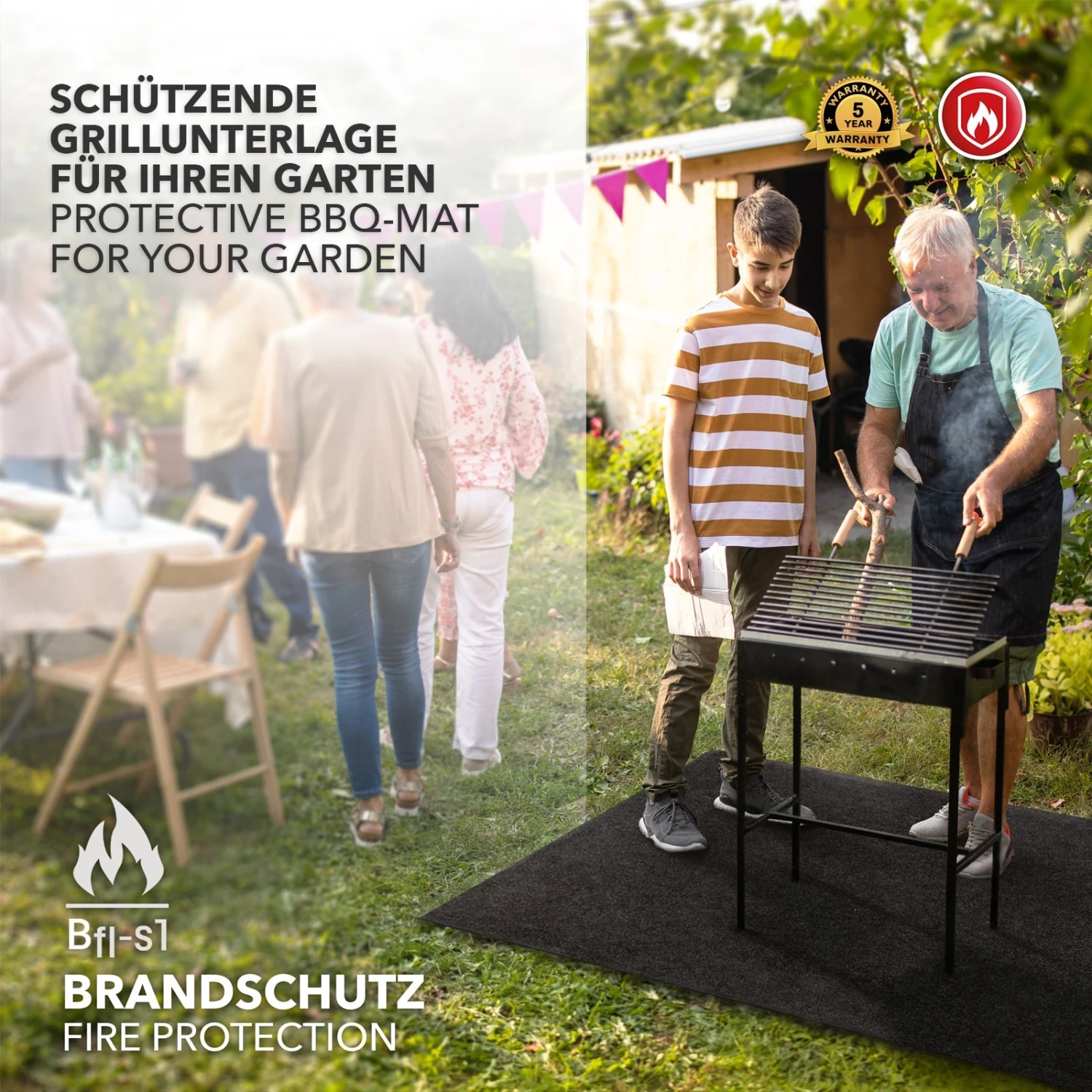 BBQ-Matte Dalton | Grillschutzmatte | Outdoor Matten Für Den Grill | Schwer Entflammbar 9 BBQ-Matte Dalton | Grillschutzmatte | Outdoor Matten Für Den Grill | Schwer Entflammbar – Bild 7