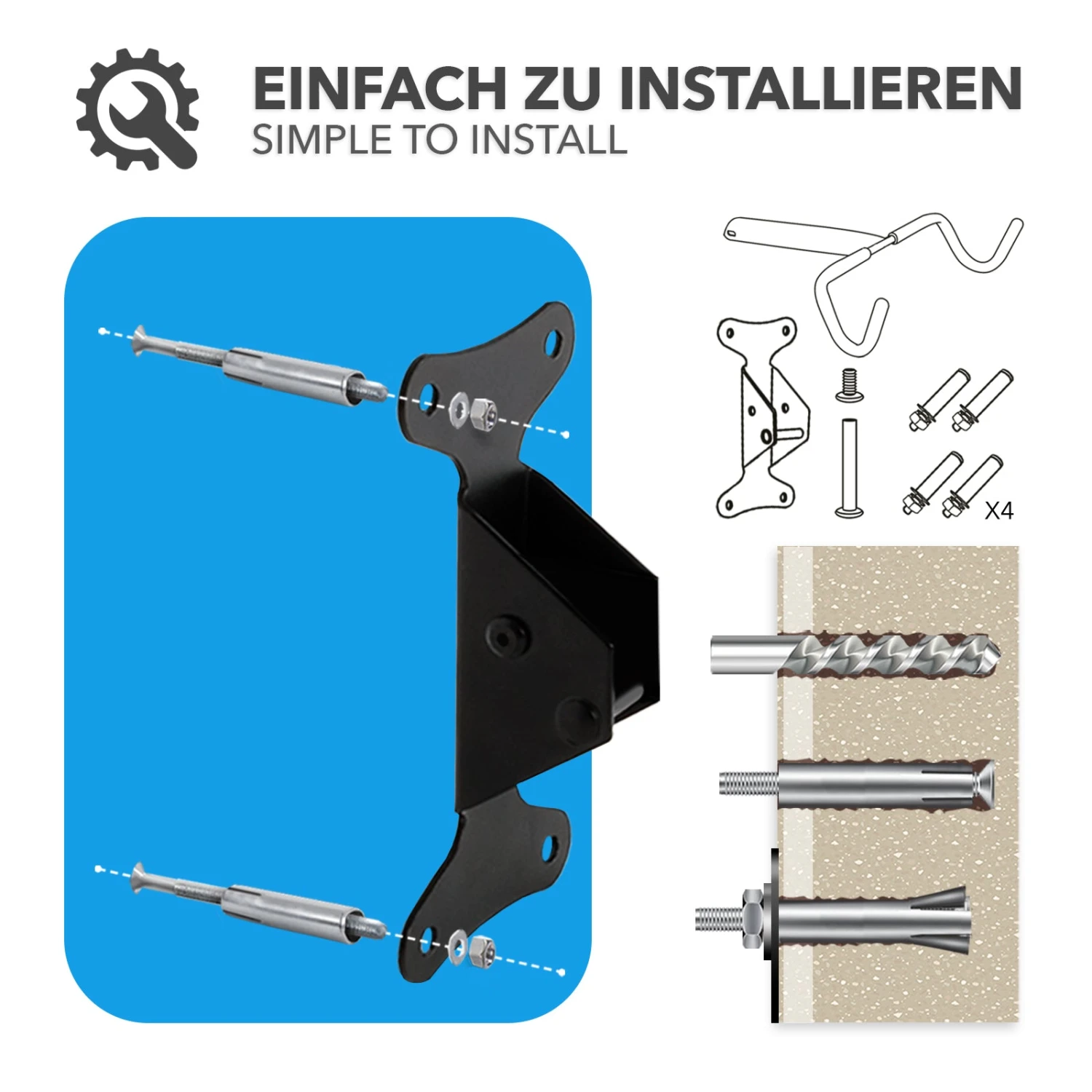 Fahrradhalterung Bernie | Zur Wandmontage | Klappbar | Indoor 6 Fahrradhalterung Bernie | Zur Wandmontage | Klappbar | Indoor – Bild 4