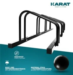 Fahrradständer Linus | Schwarz Oder Silber | Zur Boden- Oder Wandmontage | Verschiedene Größen 35 Fahrradständer Linus | Schwarz Oder Silber | Zur Boden- Oder Wandmontage | Verschiedene Größen -Floordirekt 3.Material FahrradstandHS T039A BLACK UPDATE