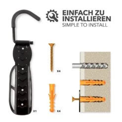 Fahrradhalterung Eddy | Wandhalterung | Schnelle & Einfache Montage | Mit Haltebügel -Floordirekt 3.Partsandinstalation BikeHOOK HS T010