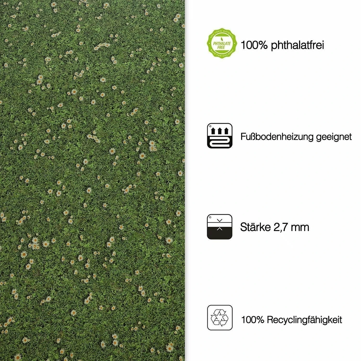 3D CV-Belag | Daisies | Extra Abriebsfester PVC Bodenbelag 8 3D CV-Belag | Daisies | Extra Abriebsfester PVC Bodenbelag – Bild 6