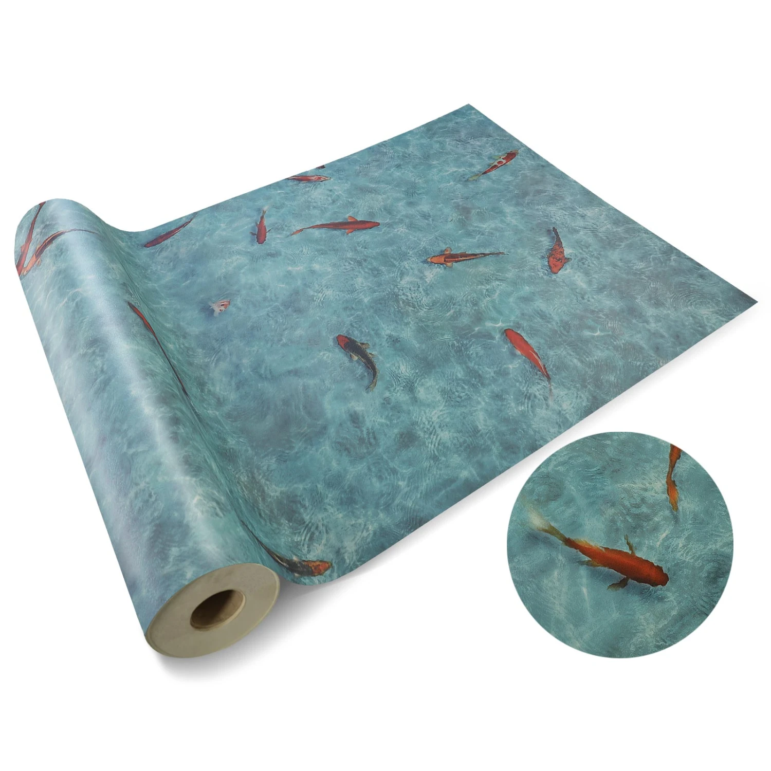 3D CV-Belag | Koi | Extra Abriebsfester PVC Bodenbelag 4 3D CV-Belag | Koi | Extra Abriebsfester PVC Bodenbelag – Bild 2