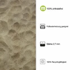 3D CV-Belag | Sand | Extra Abriebsfester PVC Bodenbelag 14 3D CV-Belag | Sand | Extra Abriebsfester PVC Bodenbelag -Floordirekt 3d cv belag sand zuschnitt verschiedene breiten 385700