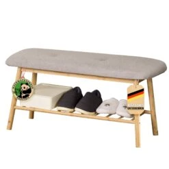 Bambus-Sitzbank | Montana | Praktisches Schuhregal Mit Stauraum Und Sitzkomfort