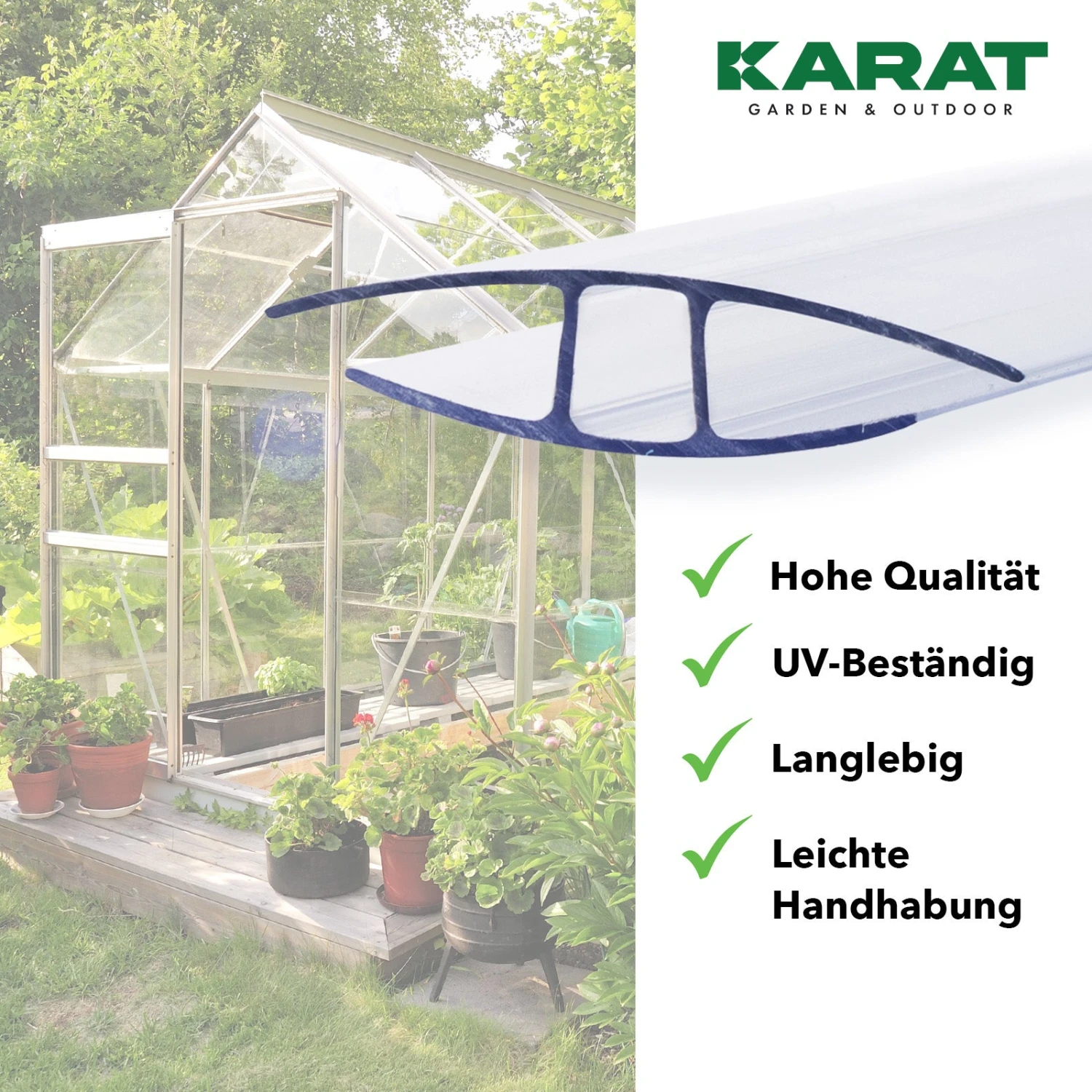 Doppelstegplatten Set | Sera | 14er Set Doppelstegplatten & Verbinder | Polycarbonat | Stärke 4 Mm | 60,5 X 121 Cm 6 Doppelstegplatten Set | Sera | 14er Set Doppelstegplatten & Verbinder | Polycarbonat | Stärke 4 Mm | 60,5 X 121 Cm – Bild 4